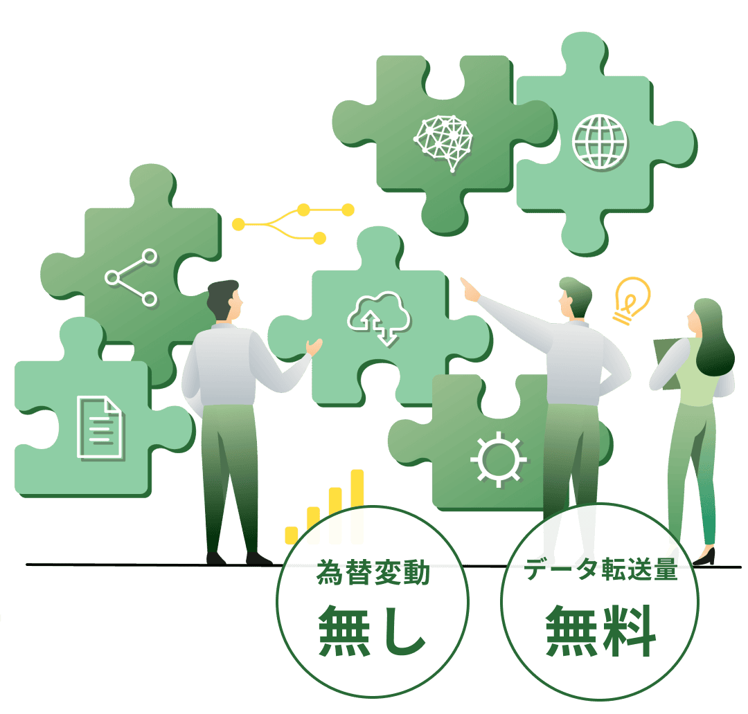 為替変動無し、データ転送量無料
