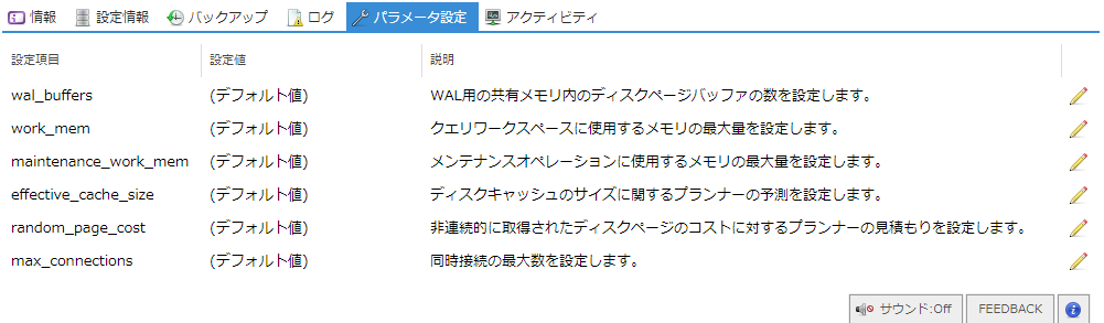 データベースアプライアンスでより細かいデータベース設定が可能となりました